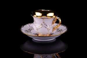Meissen/Miśnia - Filiżanka z podstawkiem - 1880-1890r.