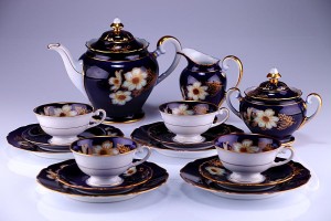 Hutschenreuther-Selb - Kobaltowy serwis Art-Deco - ok.1939-1945r