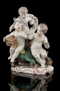 FRANKENTHAL – Grupa dzieci z klatką  ok.-1770r.