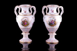 Meissen/Miśnia - Salonowe wazy z okresu 1860-1880r.